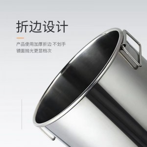 批发不锈钢储水桶家用水缸粥桶奶茶酒缸油桶高身圆桶带盖