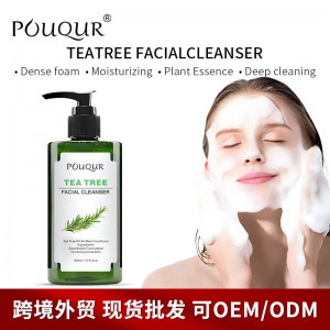 跨境茶树洁面乳泡沫洁面山茶花洗面奶外贸Tea Tree Facial Cleans
